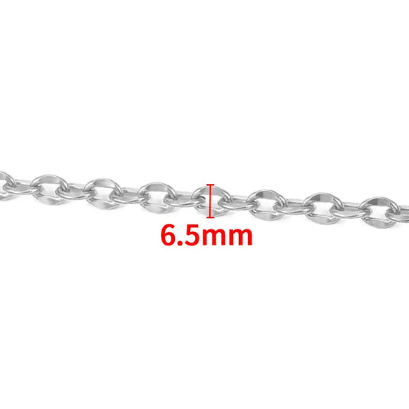 1 Piece 304 Stainless Steel Coffee Bean Chain Round Pearl Chain Cable Chain Jewelry Accessories