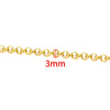 1 Piece 304 Stainless Steel Coffee Bean Chain Round Pearl Chain Cable Chain Jewelry Accessories