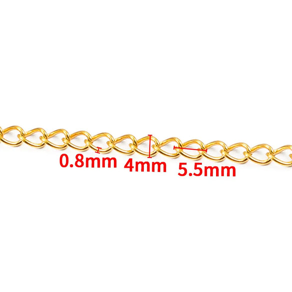 1 Piece 304 Stainless Steel Coffee Bean Chain Round Pearl Chain Cable Chain Jewelry Accessories