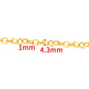 1 Piece 304 Stainless Steel Coffee Bean Chain Round Pearl Chain Cable Chain Jewelry Accessories