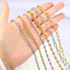 1 Piece 304 Stainless Steel Coffee Bean Chain Round Pearl Chain Cable Chain Jewelry Accessories
