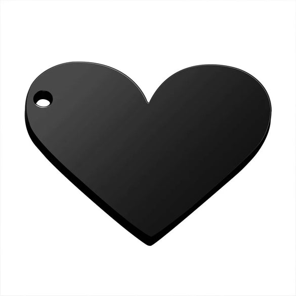 1 Piece 304 Stainless Steel Customization Laser Engraving Heart Shape Pendant