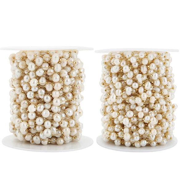 1 Piece 304 Stainless Steel Freshwater Pearl None 1 M Jewelry Accessories Chain