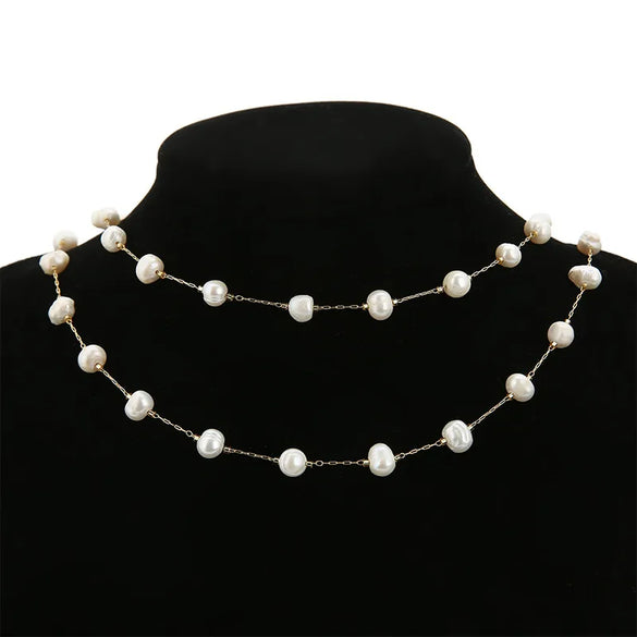 1 Piece 304 Stainless Steel Freshwater Pearl None 1 M Jewelry Accessories Chain