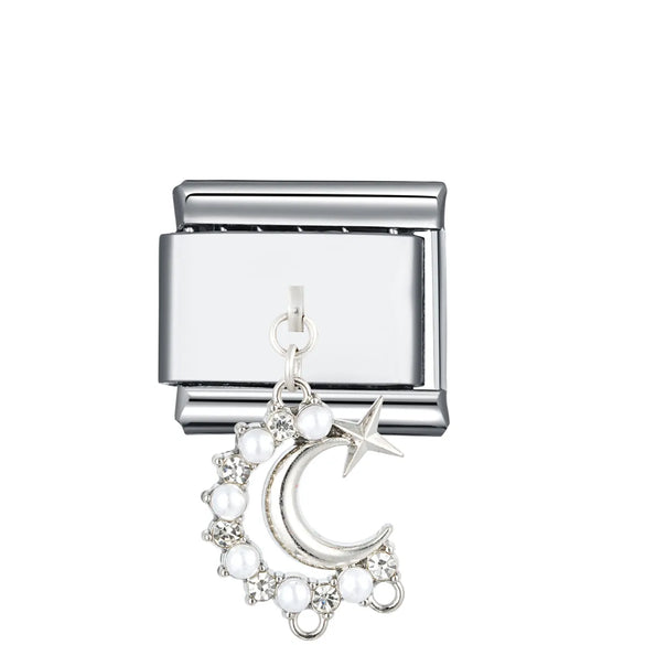 1 Piece 304 Stainless Steel Geometric Italian Charms