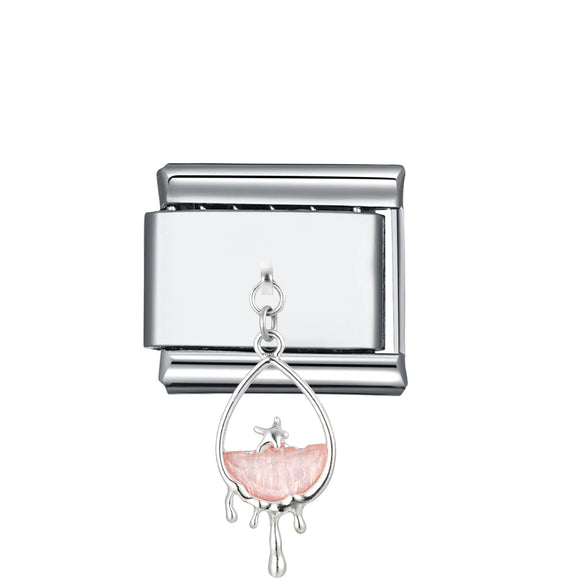 1 Piece 304 Stainless Steel Geometric Italian Charms