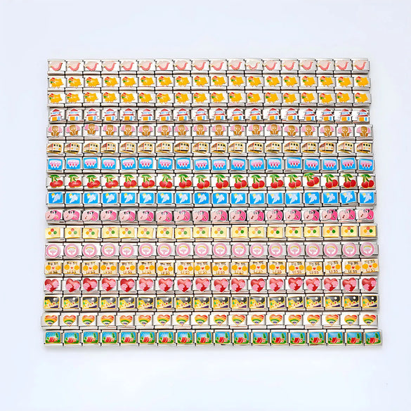 1 Piece 304 Stainless Steel Heart Shape Italian Charms