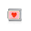 1 Piece 304 Stainless Steel Letter Heart Shape Italian Charms