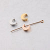 1 Piece 304 Stainless Steel 18K Gold Plated Moon Customization Laser Engraving Beads