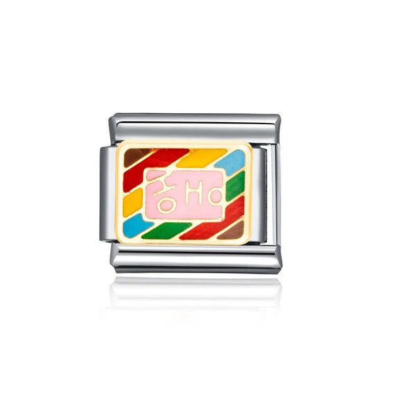 1 Piece 304 Stainless Steel Number Heart Shape Beads