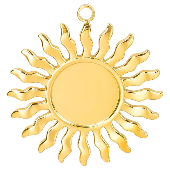 1 Piece 304 Stainless Steel Sun Pendant