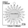 1 Piece 304 Stainless Steel Sun Pendant