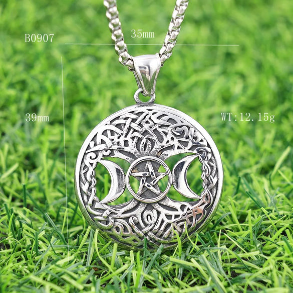 1 Piece 35mm * 39mm 316 Stainless Steel  Star Moon Polished Pendant Chain