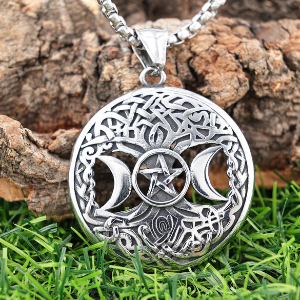 1 Piece 35mm * 39mm 316 Stainless Steel  Star Moon Polished Pendant Chain