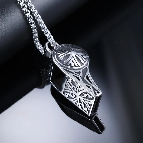 1 Piece 45.5*20.8mm 316 Stainless Steel  Whistle Polished Pendant Chain