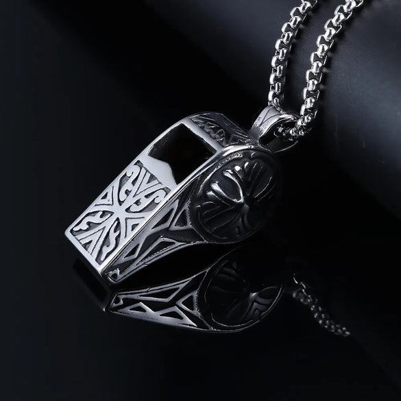 1 Piece 45.5*20.8mm 316 Stainless Steel  Whistle Polished Pendant Chain