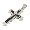 1 Piece 57*41mm Titanium Steel Cross Polished Pendant