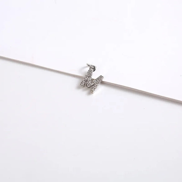 1 Piece 8*11.8mm Copper Zircon Letter Pendant