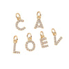 1 Piece 8*11.8mm Copper Zircon Letter Pendant