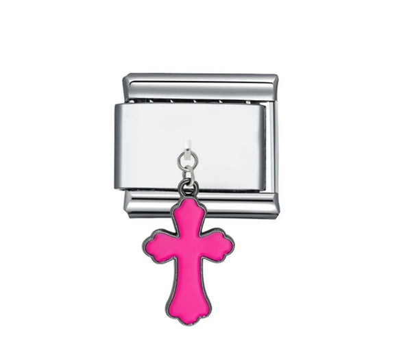 1 Piece 9*10mm 304 Stainless Steel Color Block Fruit Heart Shape Italian Charms