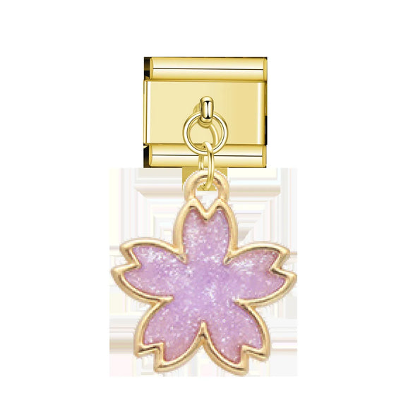 1 Piece 9*10mm 304 Stainless Steel Color Block Heart Shape Bow Knot Italian Charms