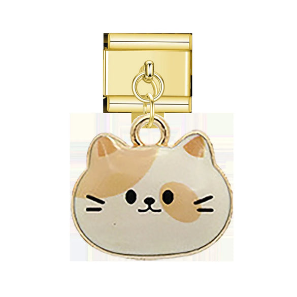 1 Piece 9*10mm 304 Stainless Steel Color Block Heart Shape Bow Knot Italian Charms