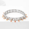1 Piece 9*10mm 304 Stainless Steel Zircon Geometric Square Pendant Bracelet Card