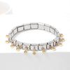 1 Piece 9*10mm 304 Stainless Steel Zircon Geometric Square Pendant Bracelet Card