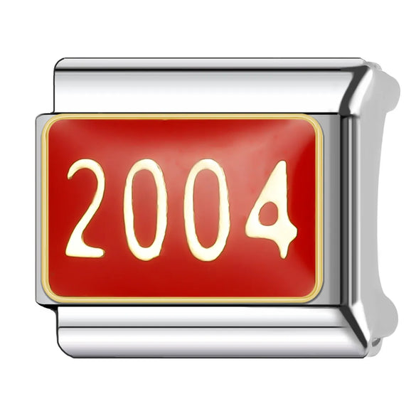 1 Piece 9*10mm Titanium Steel Letter Color Block Heart Shape Italian Charms