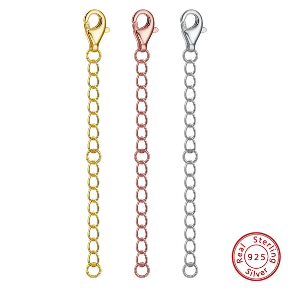 1 Piece 925 Sterling Silver Extension Chain Chain Classic Style Geometric
