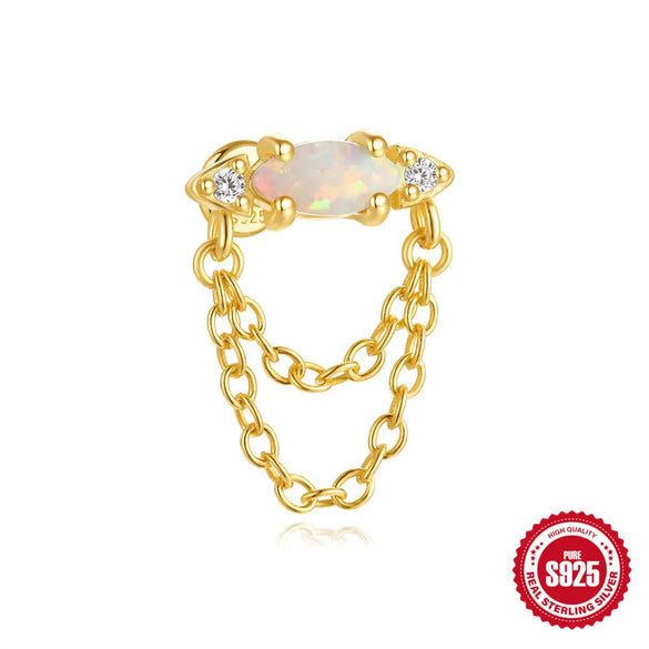 1 Piece 925 Sterling Silver Zircon 925 Sterling Silver Earrings Geometric Devil'S Eye Ear Studs