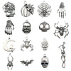 1 Piece Alloy Moon Spider Web Skull Pendant