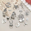 1 Piece Alloy Moon Spider Web Skull Pendant
