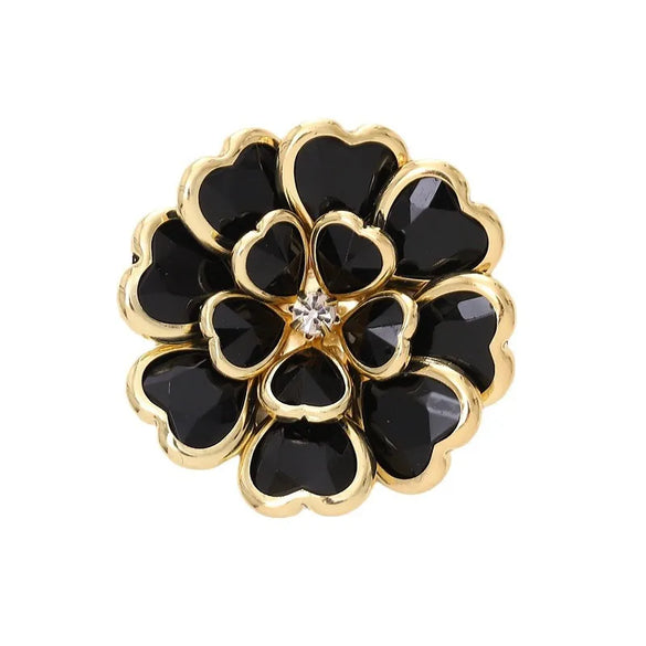 1 Piece Arylic Zircon Flower Pendant