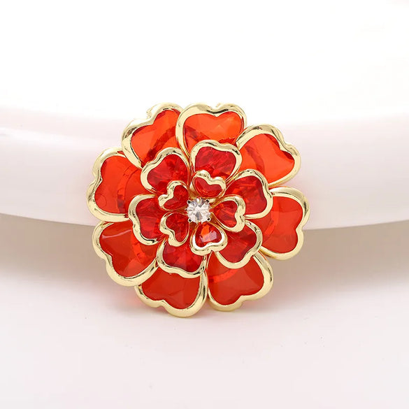 1 Piece Arylic Zircon Flower Pendant