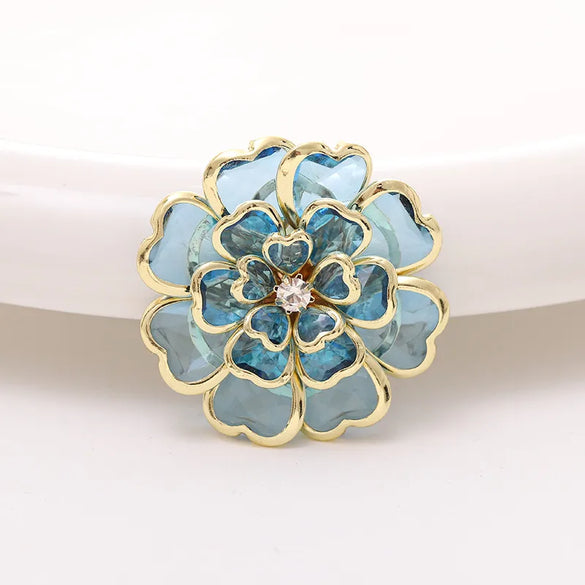 1 Piece Arylic Zircon Flower Pendant