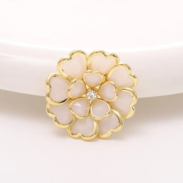 1 Piece Arylic Zircon Flower Pendant