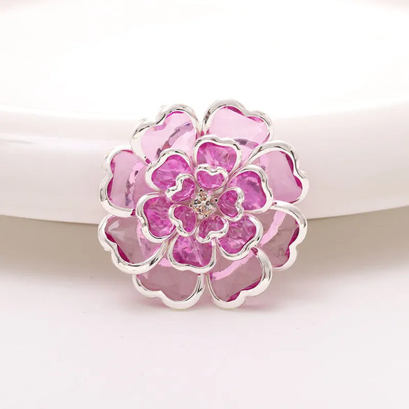 1 Piece Arylic Zircon Flower Pendant