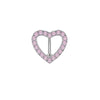 1 Piece Belly Rings Simple Style Classic Style Heart Shape 316 Stainless Steel  Inlay Zircon Belly Rings