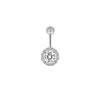 1 Piece Belly Rings Simple Style Classic Style Heart Shape 316 Stainless Steel  Inlay Zircon Belly Rings