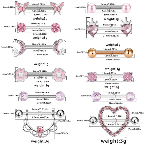 1 Piece Belly Rings Simple Style Classic Style Moon Heart Shape Daisy 316 Stainless Steel  Alloy Inlay Rhinestones Glass White Gold Plated