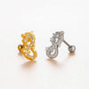 1 Piece Casual Classic Style Korean Style Dragon Hollow Out Inlay Copper Zircon Cartilage Earrings