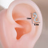 1 Piece Casual Classic Style Korean Style Dragon Hollow Out Inlay Copper Zircon Cartilage Earrings