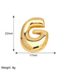 1 Piece Copper 18K Gold Plated Letter Pendant
