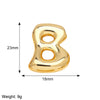 1 Piece Copper 18K Gold Plated Letter Pendant