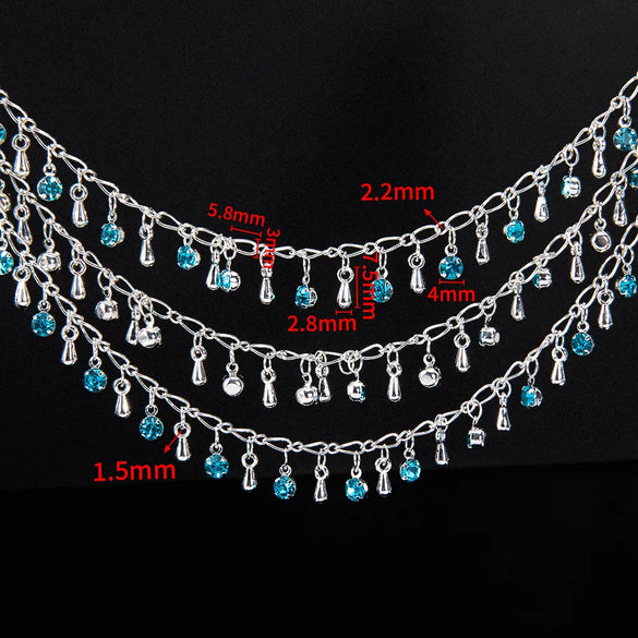 1 Piece Copper DIY Ornament Accessories Chain Retro Classic Style Geometric Water Droplets