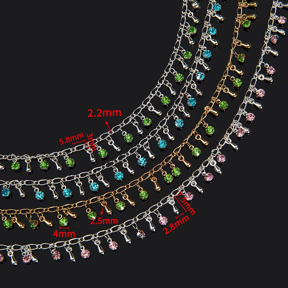 1 Piece Copper DIY Ornament Accessories Chain Retro Classic Style Geometric Water Droplets