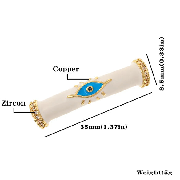 1 Piece Copper Gold Plated Devil'S Eye Pendant