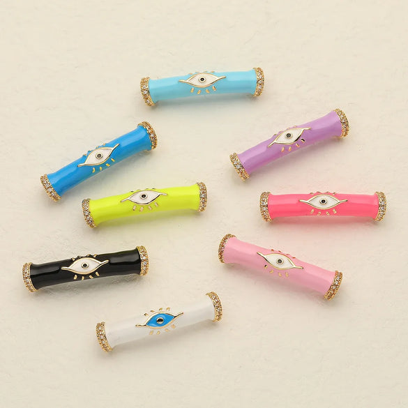 1 Piece Copper Gold Plated Devil'S Eye Pendant