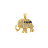 1 Piece Copper Rhinestones Elephant Pendant